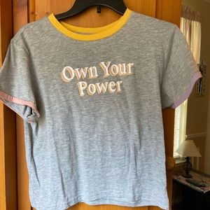 Own Your Power Crop tee